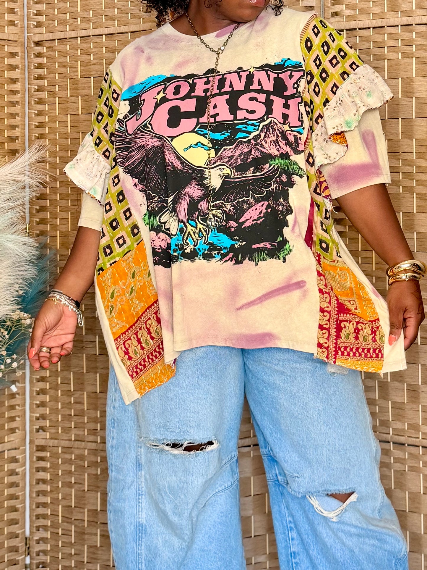 XXS-Extra Large Johnny Cash Ruffle Tee