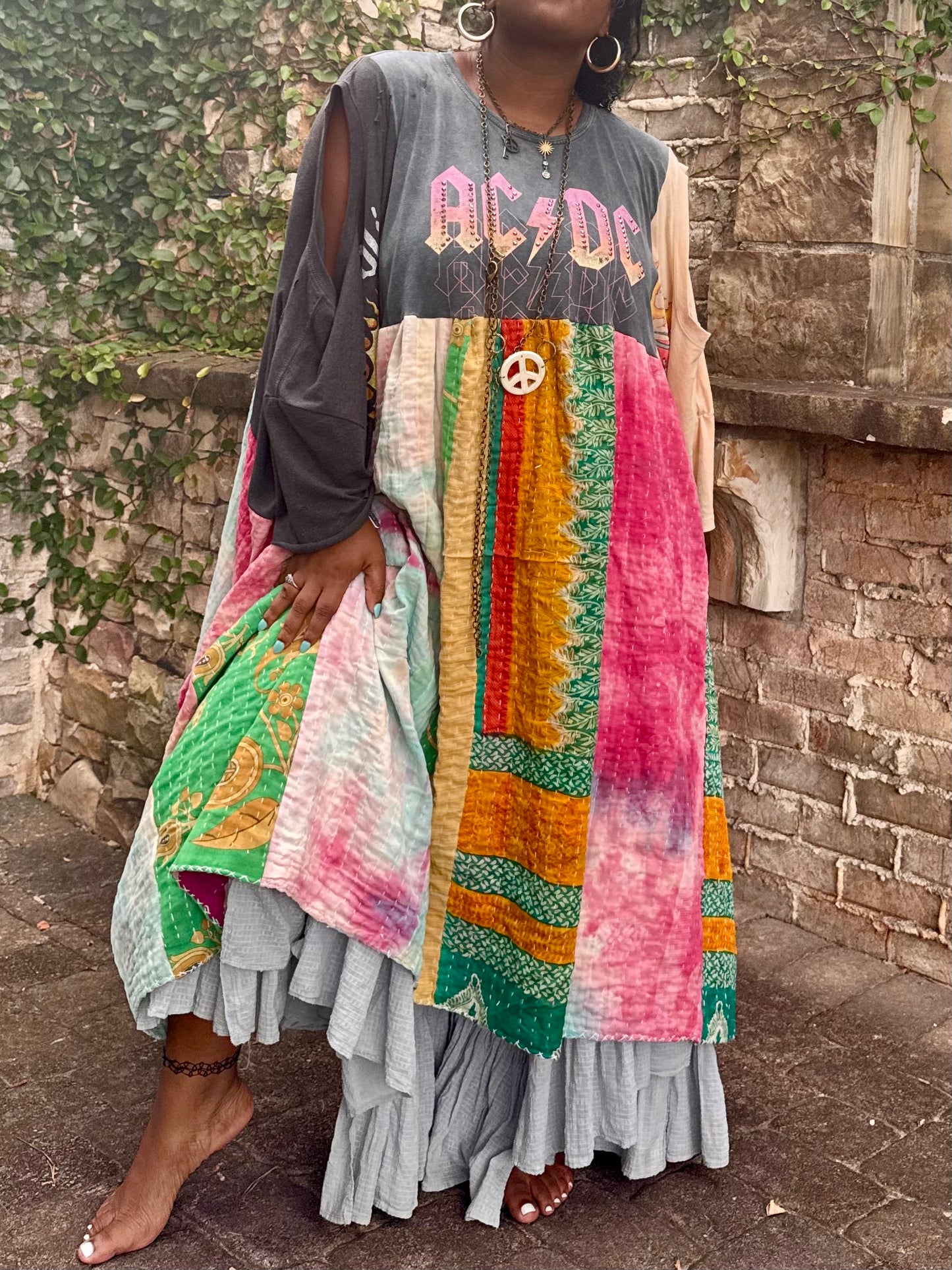 Large-6XL ACDC/Guns N Roses/ Sublime Trio Dress