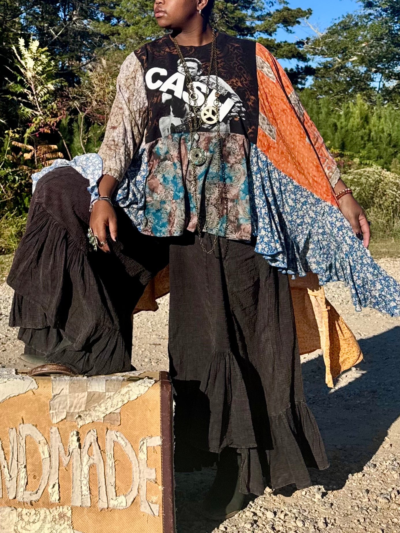 Small-3XL Jonny Cash Kaftan Poncho