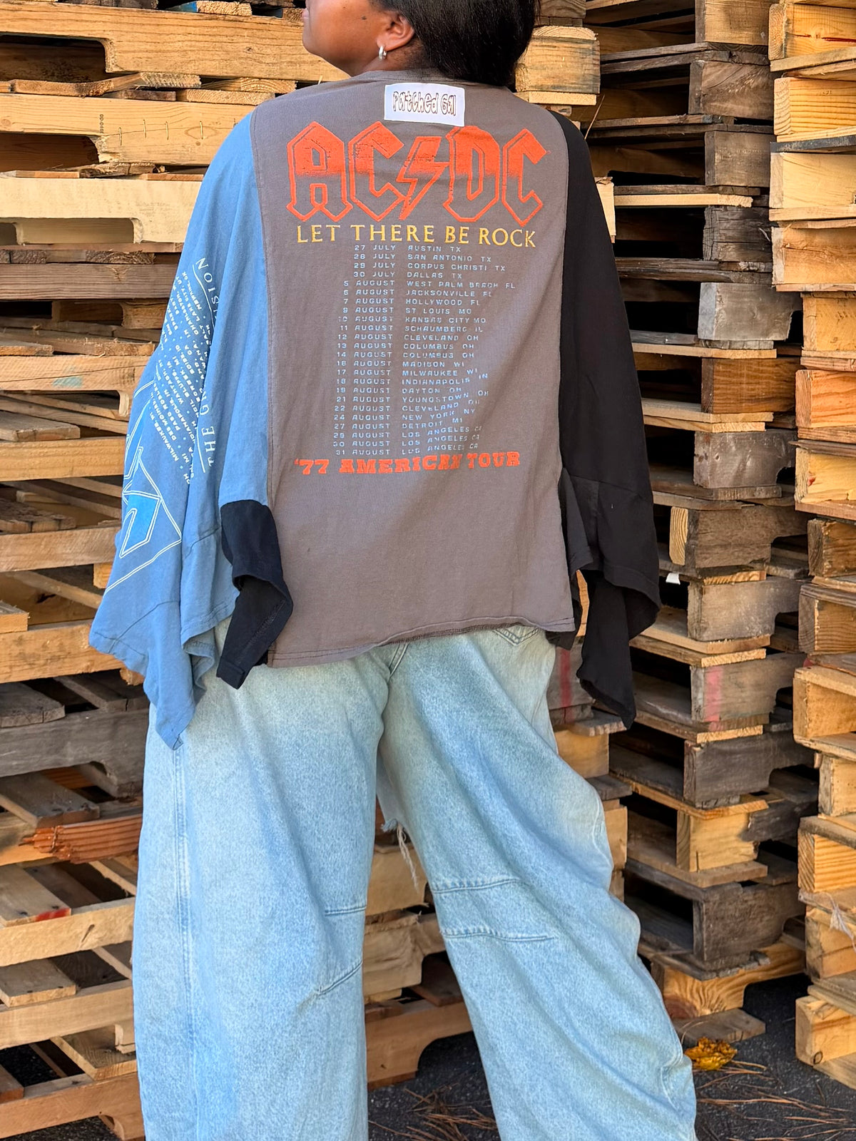 Extra Small-Extra Large ACDC/Styx/Pink Floyd Poncho Tee