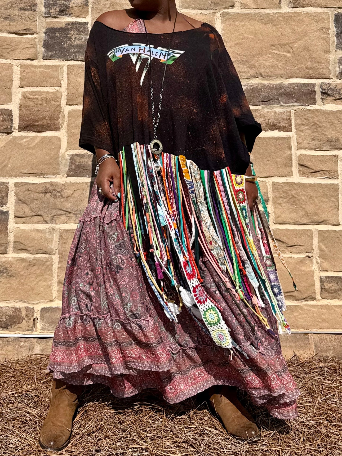 Medium-4XL Van Halen Fringe Poncho