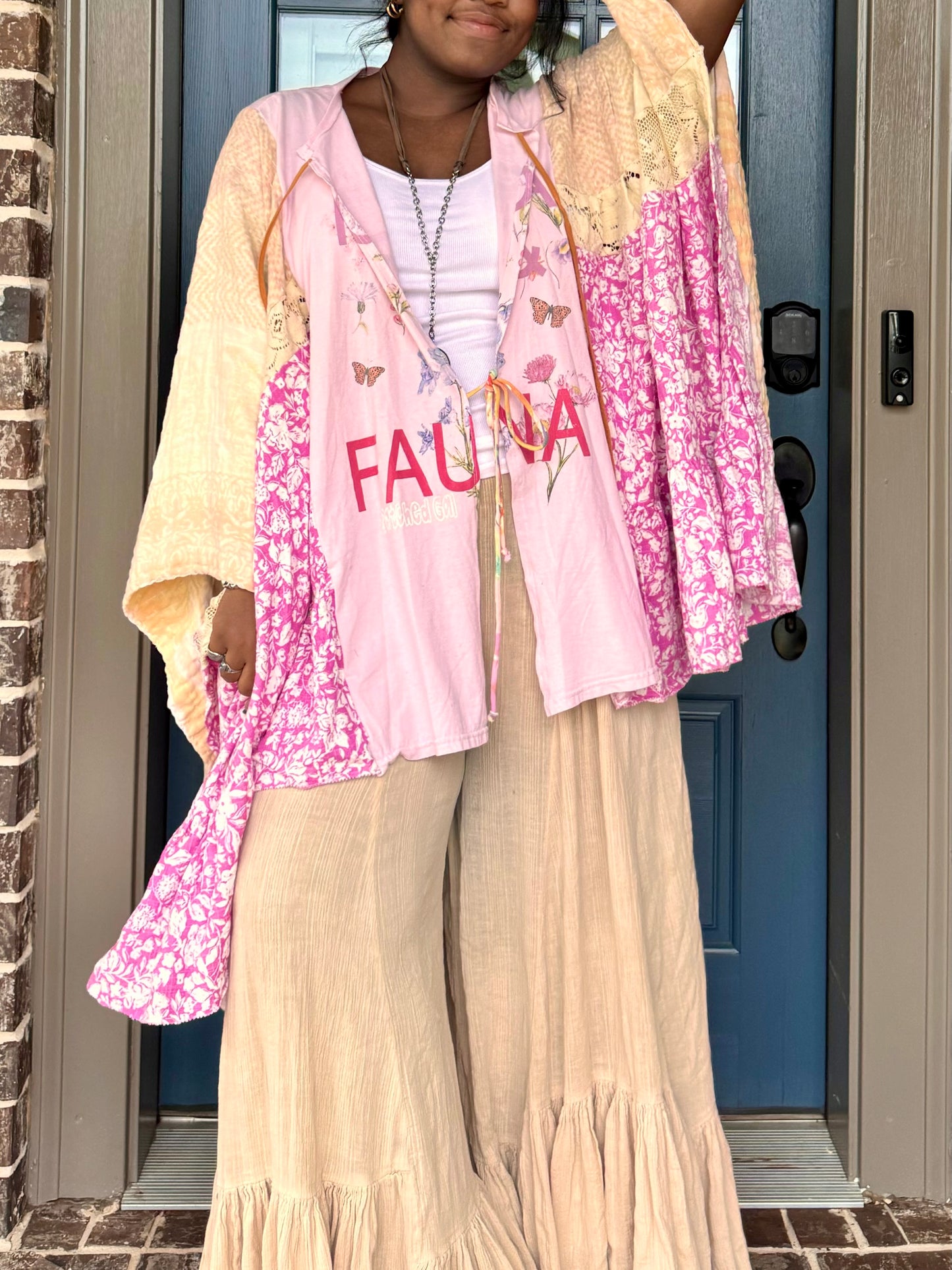 Small-5XL Floral Kimono