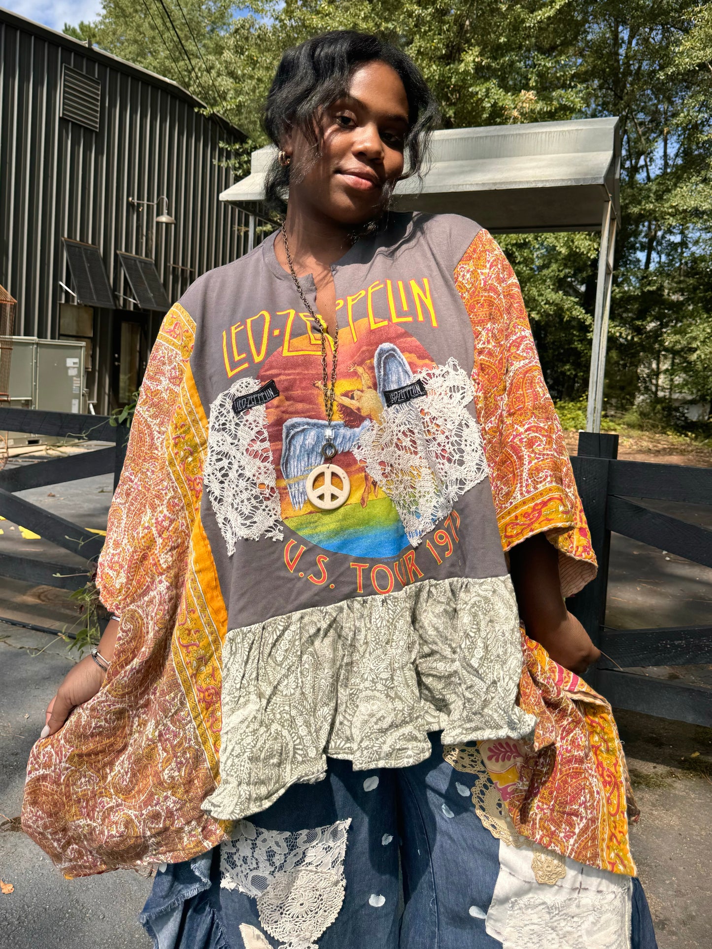 Medium-3XL Led Zeppelin Kaftan Poncho