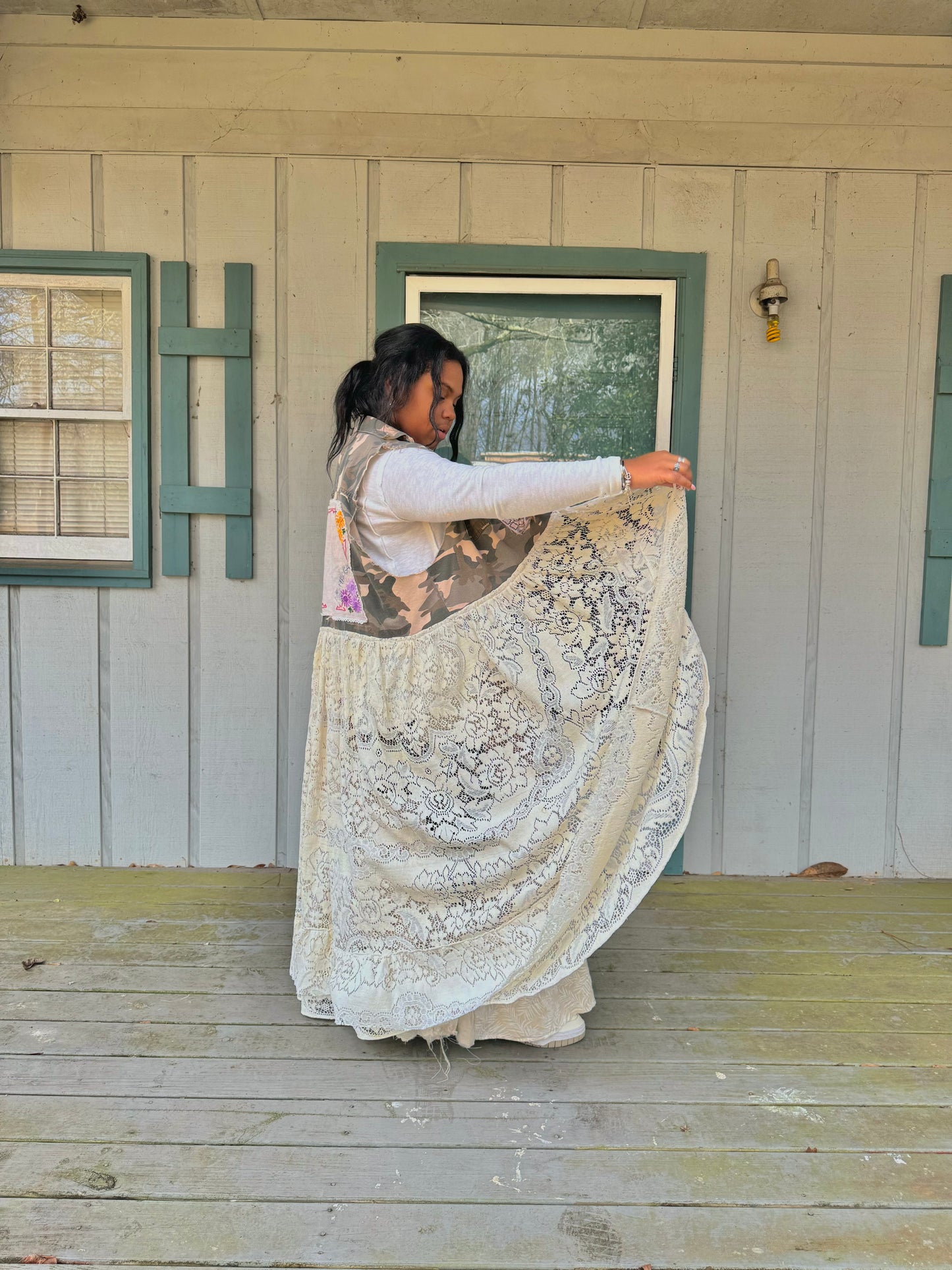 Medium-3XL Upcycled Hand Embroidered Duster