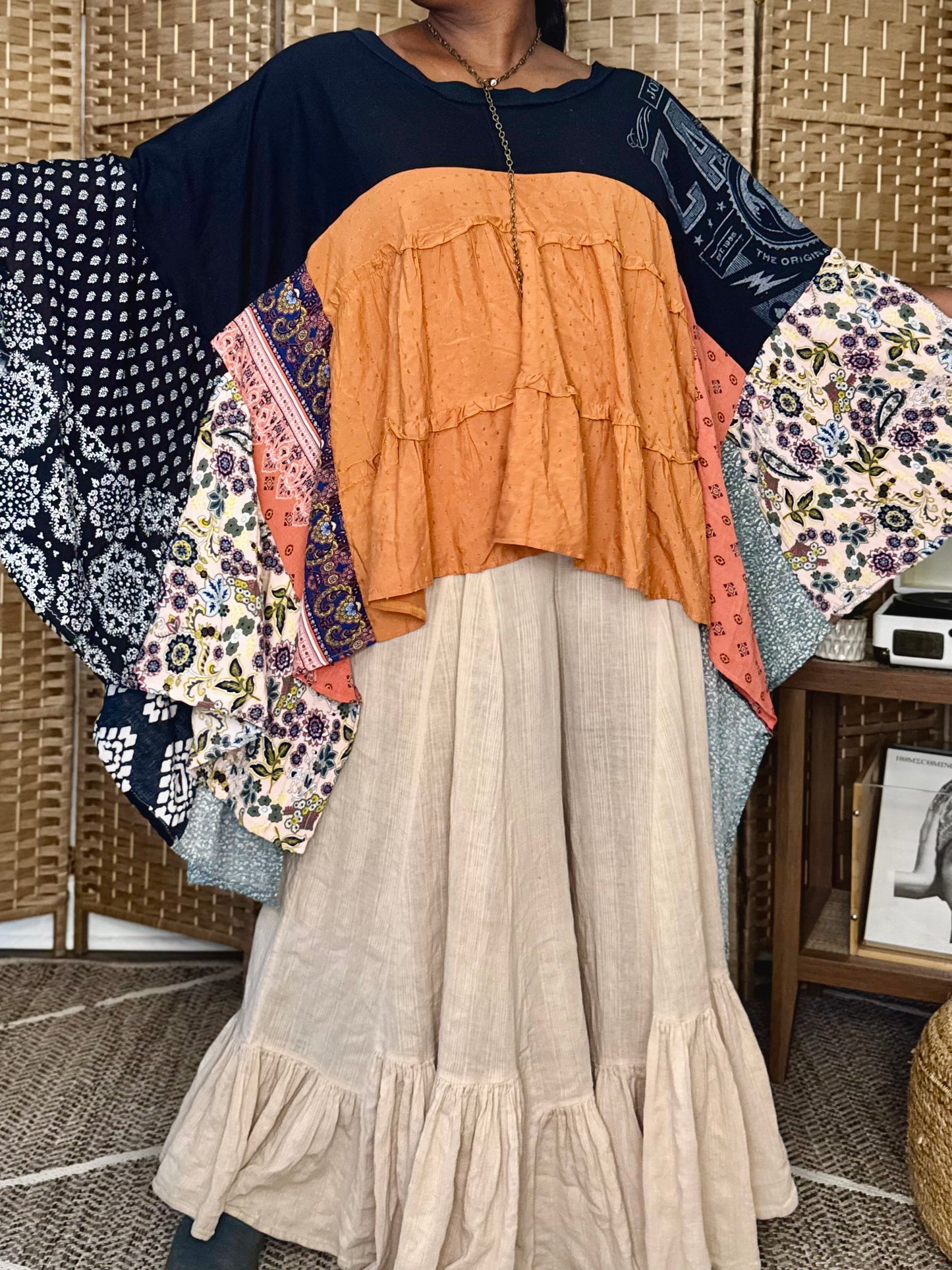 Small-4XL Johnny Cash Kaftan Poncho