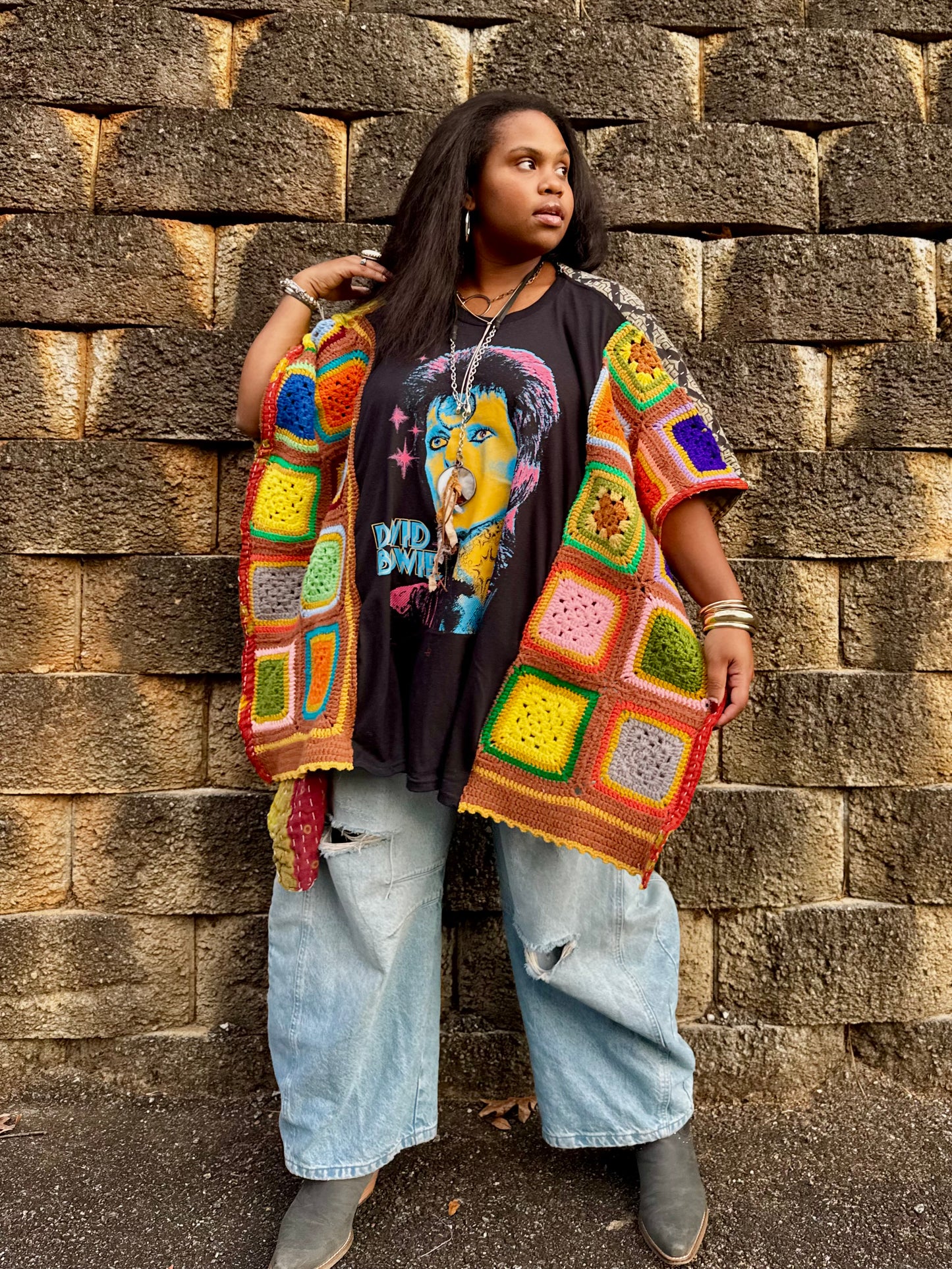 Small-2XL Bowie Kimono Tee