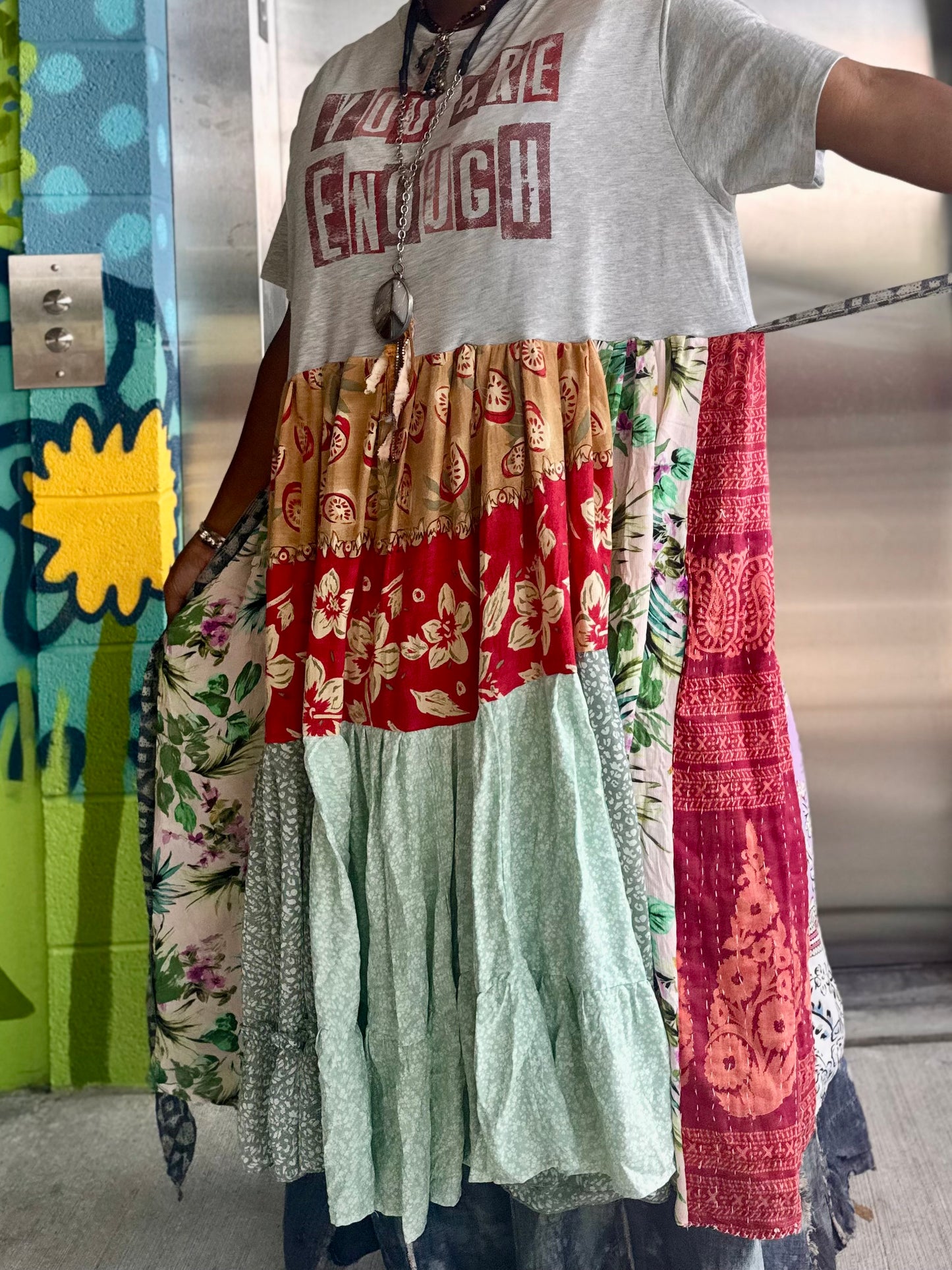 Medium-2XL You Are Enough Maxi Tee