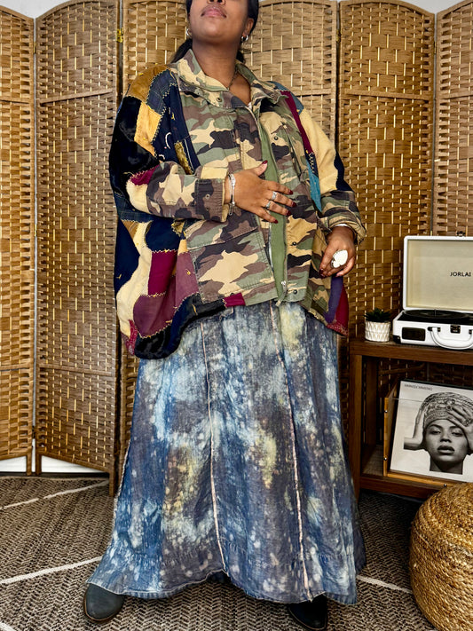 XXS-Extra Large Army Quilted Jacket