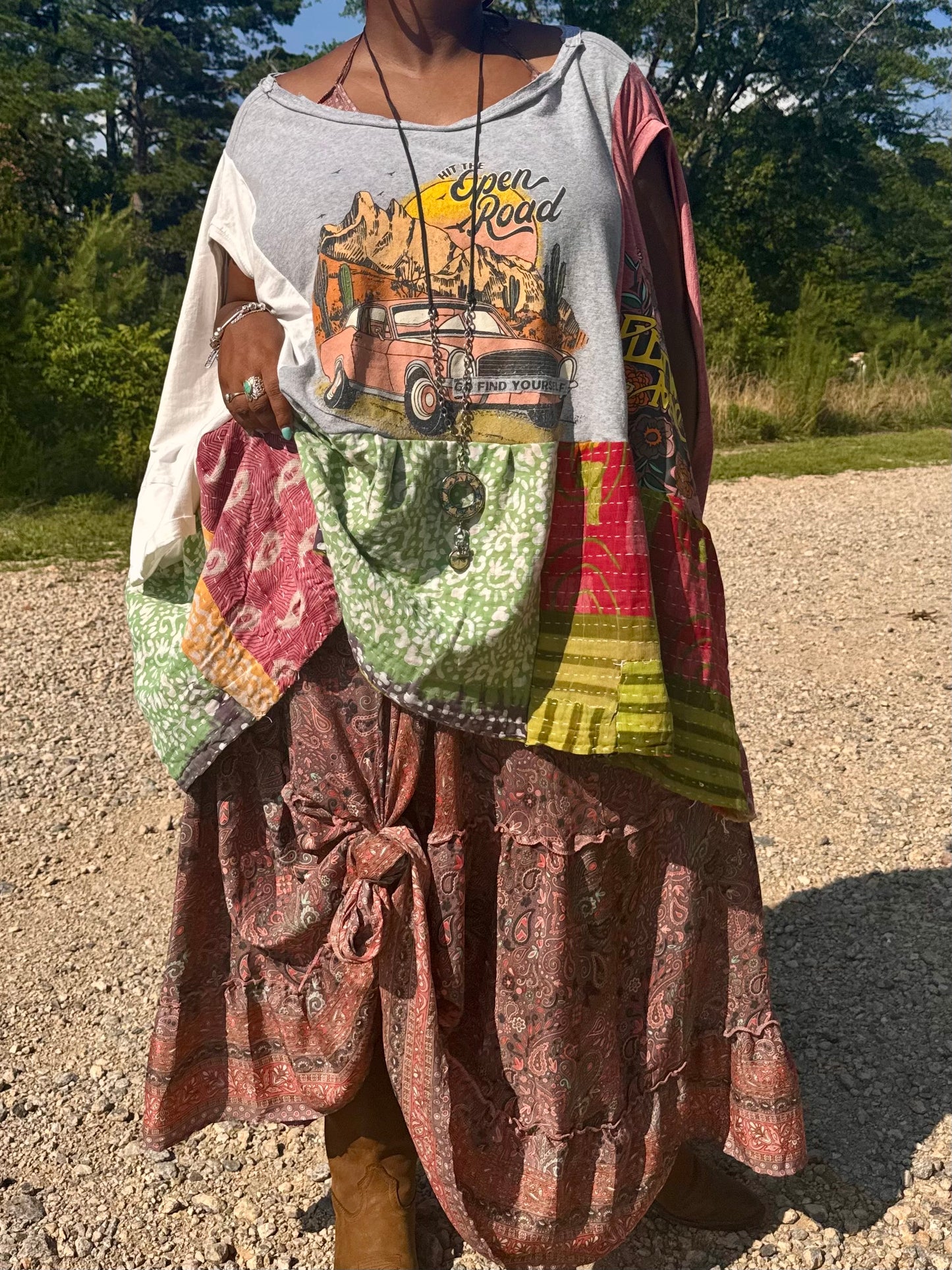 Small-5XL Fleetwood Mac/ On the Road Trio Poncho