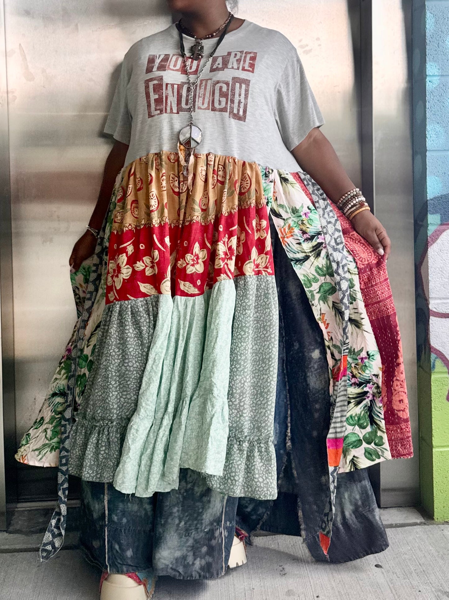 Medium-2XL You Are Enough Maxi Tee