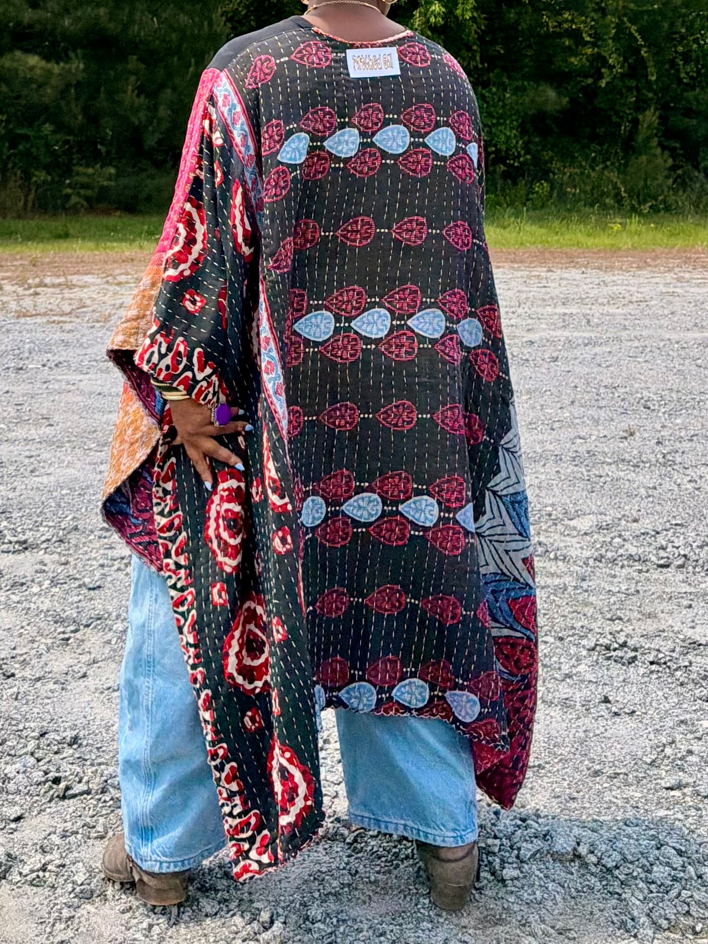 Small-3XL Rose/Skull Kimono Tee