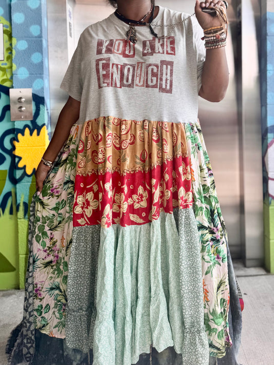 Medium-2XL You Are Enough Maxi Tee