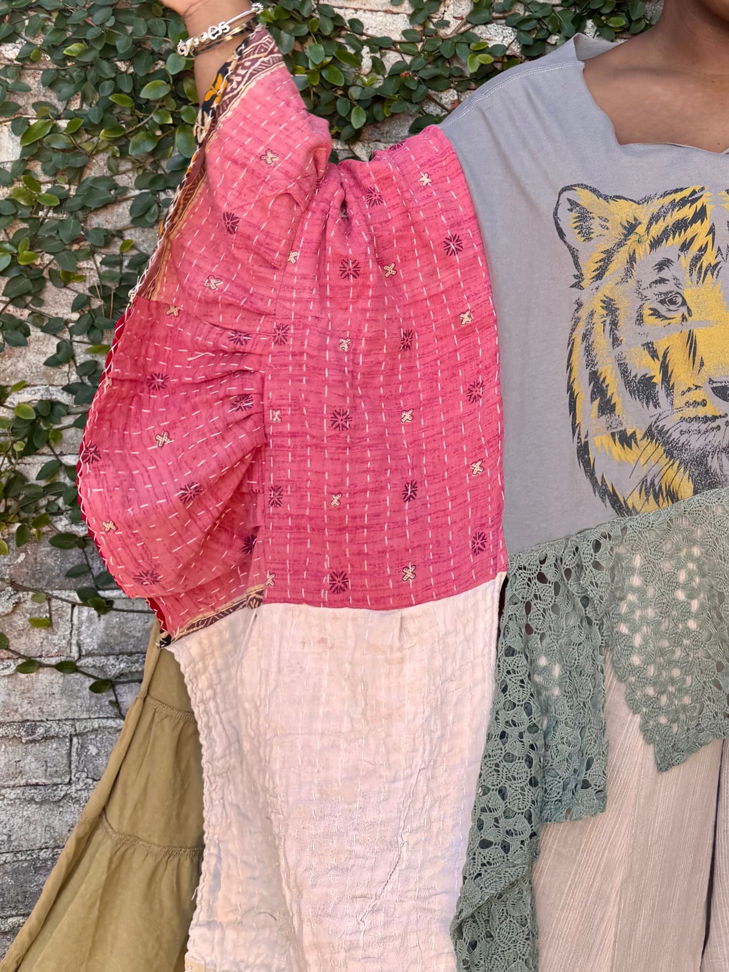 Large-4XL Tiger Kaftan Poncho