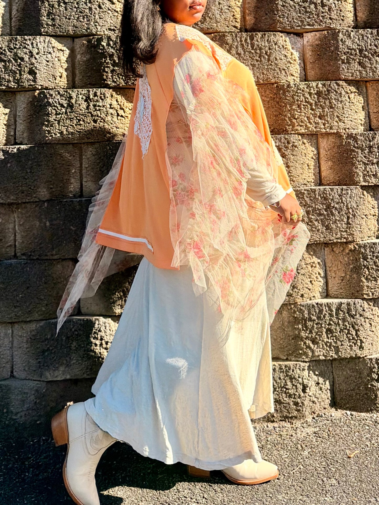 XXS-2XL Patched Gal University #1 Kaftan Poncho