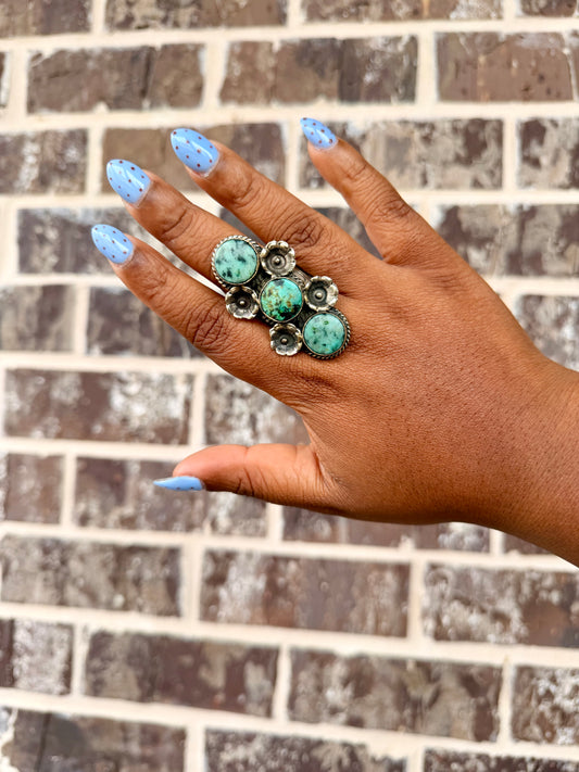 Turquoise Bloom Ring