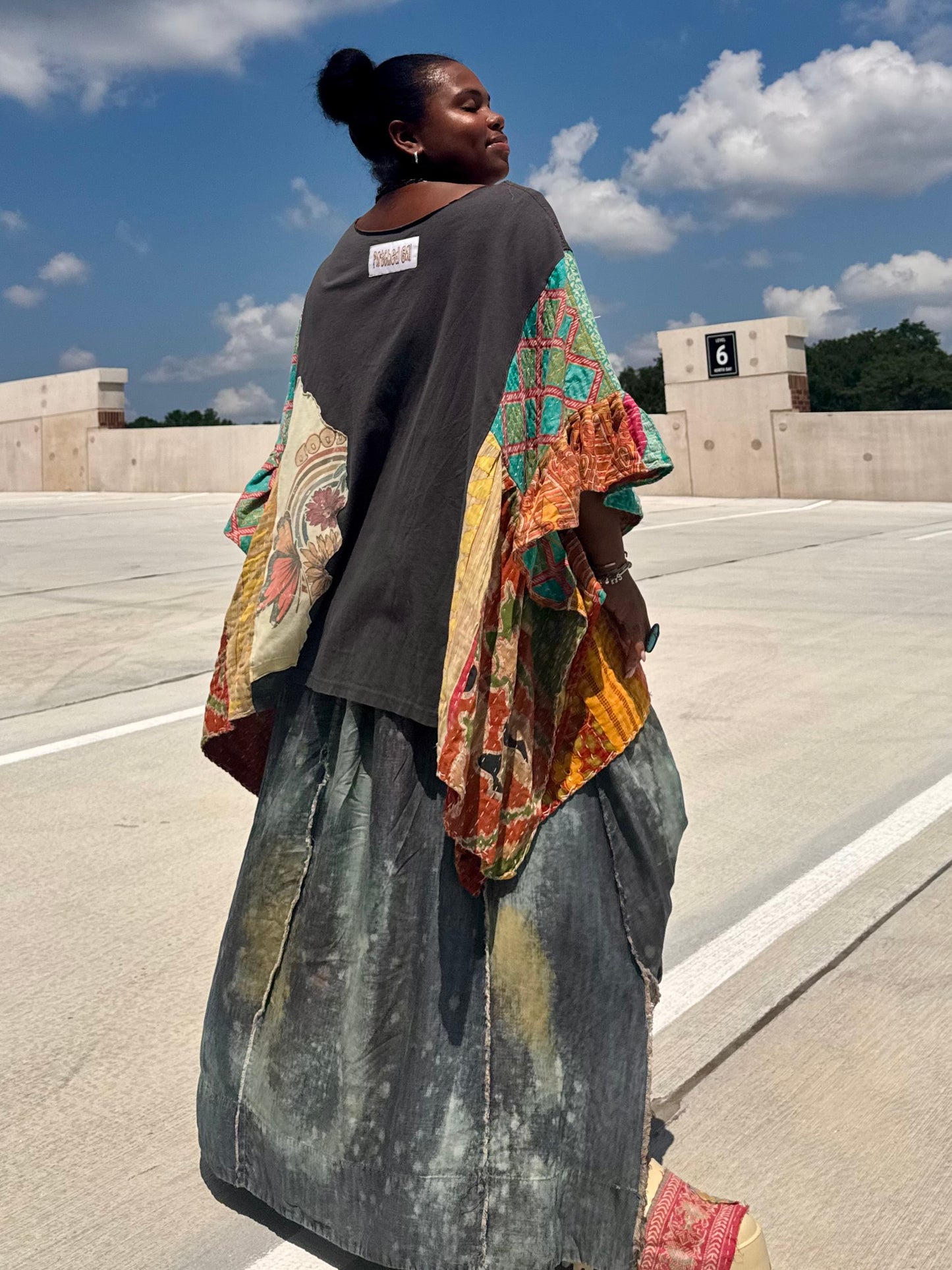 Large-5XL Keep Going Kaftan Poncho