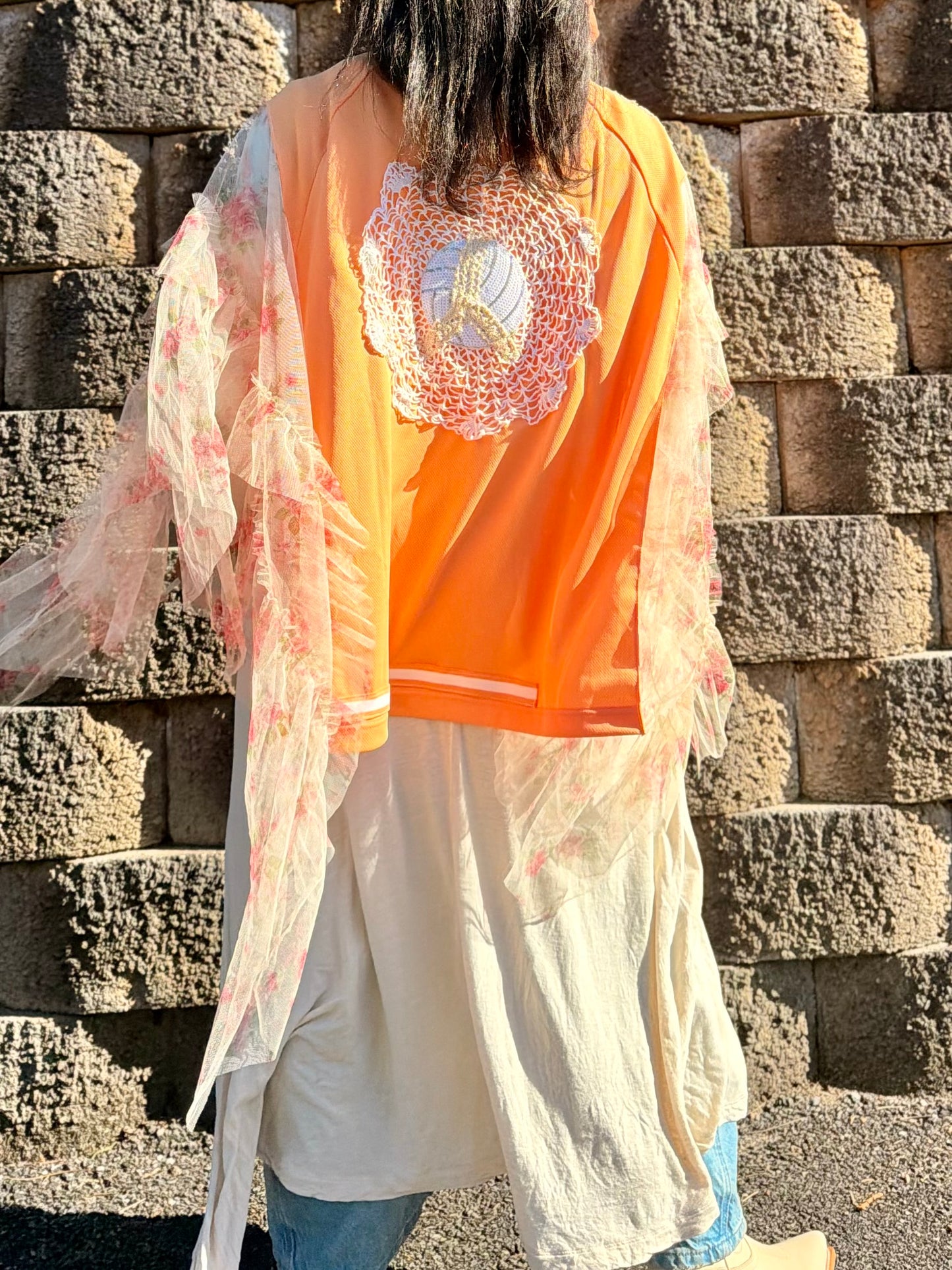 XXS-2XL Patched Gal University #1 Kaftan Poncho