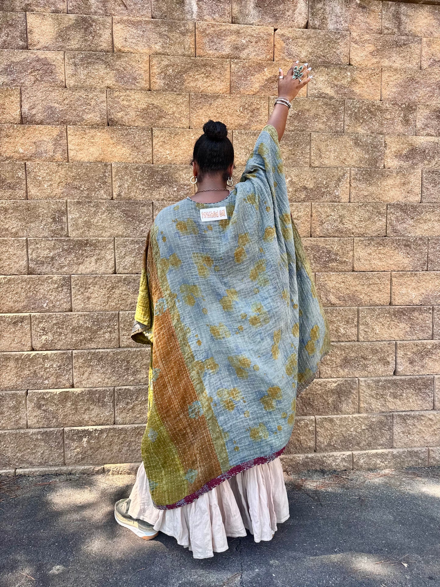 Small-4XL Giraffe Kimono Tee