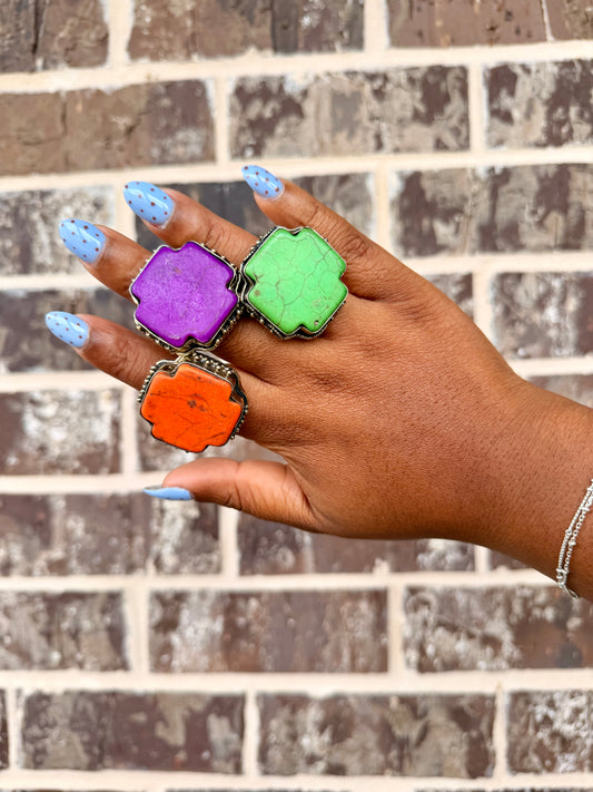 Electric Bloom Rings
