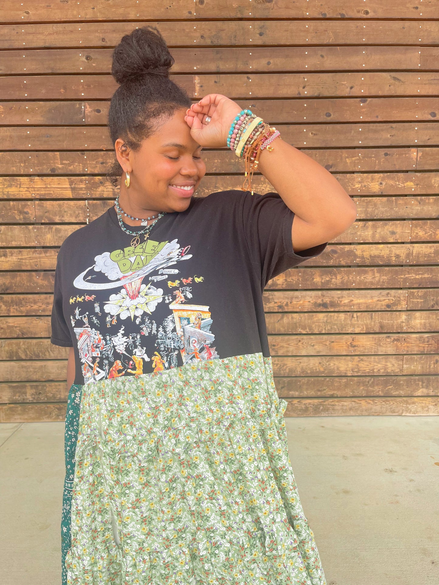 Small- Extra Large Green Day Maxi Tee